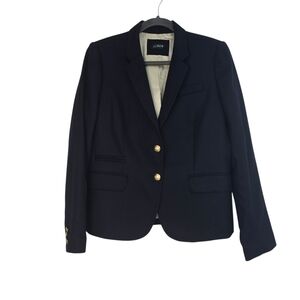J. Crew Classic Schoolboy Wool blazer in Navy Blue Equestrian Academia Office